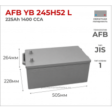 Yokohama AFB YB 245H52 L 225Ah