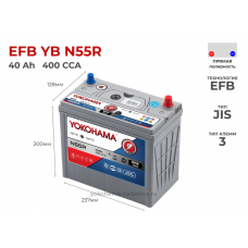 Yokohama EFB YB N55R 40Ah