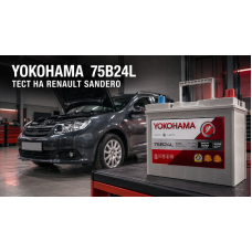 Аккумулятор Yokohama SMF YB75B24L на Renault Sandero: первая часть теста