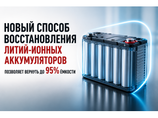 Новый способ восстановления литий-ионных аккумуляторов позволяет вернуть до 95% ёмкости